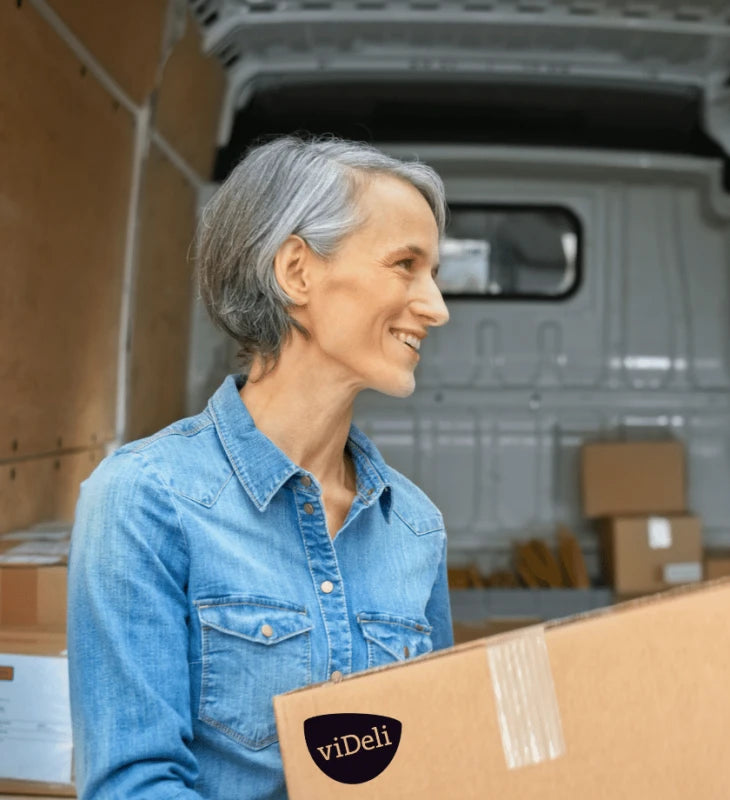 Weinlieferung von viDeli – Motiv der Lieferservice-Seite
